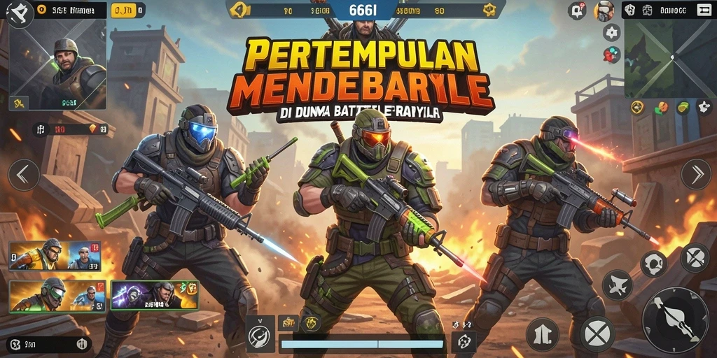 Tampilan gameplay seru dalam 666I memperlihatkan aksi pertarungan Battle Royale.