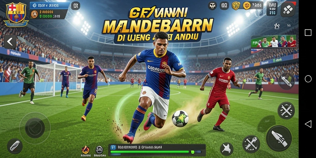 Tampilan gameplay seru dalam balapan CR7VIP dengan kendaraan cepat.
