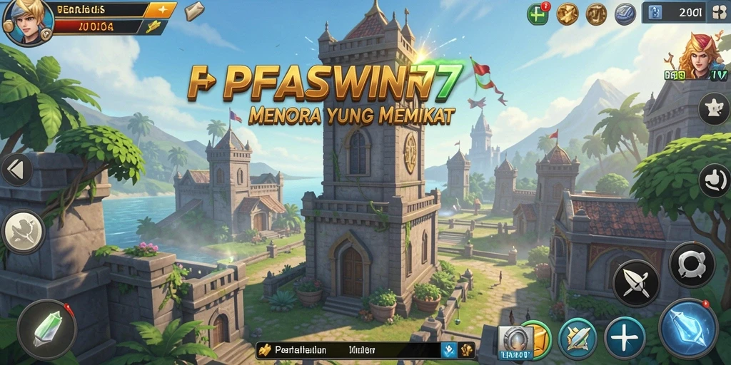 Tampilan screenshot utama FASTWIN77 yang menunjukkan gameplay Tower Defense yang menarik.