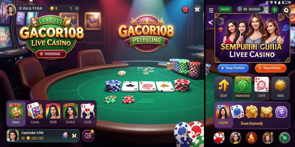 Screenshot utama GACOR108 menampilkan dealer professional di meja roulette.