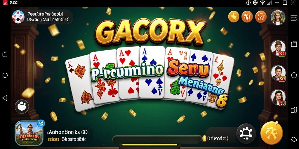 Tampilan gameplay menegangkan dalam GACORX, permainan Domino yang menarik.