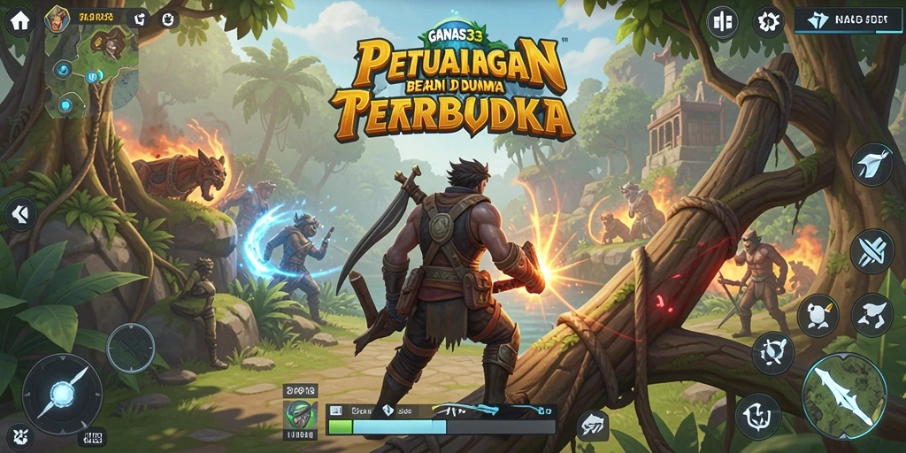 Tampilan gameplay GANAS33 dengan aksi mendebarkan di dunia terbuka.