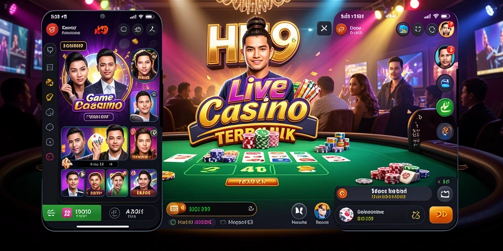Tampilan gameplay HIT9 yang mendebarkan di kasino langsung.