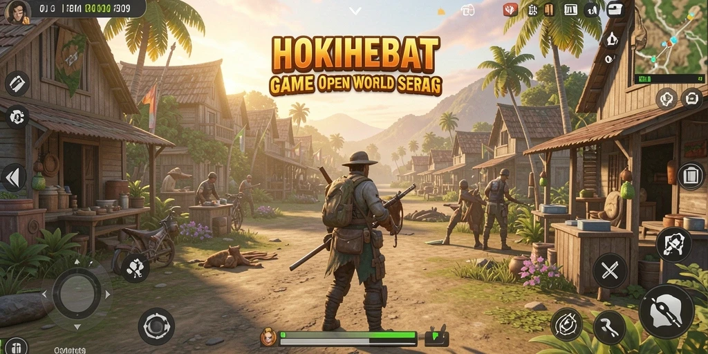 Tampilan gameplay HOKIHEBAT yang menakjubkan di dunia Open World.