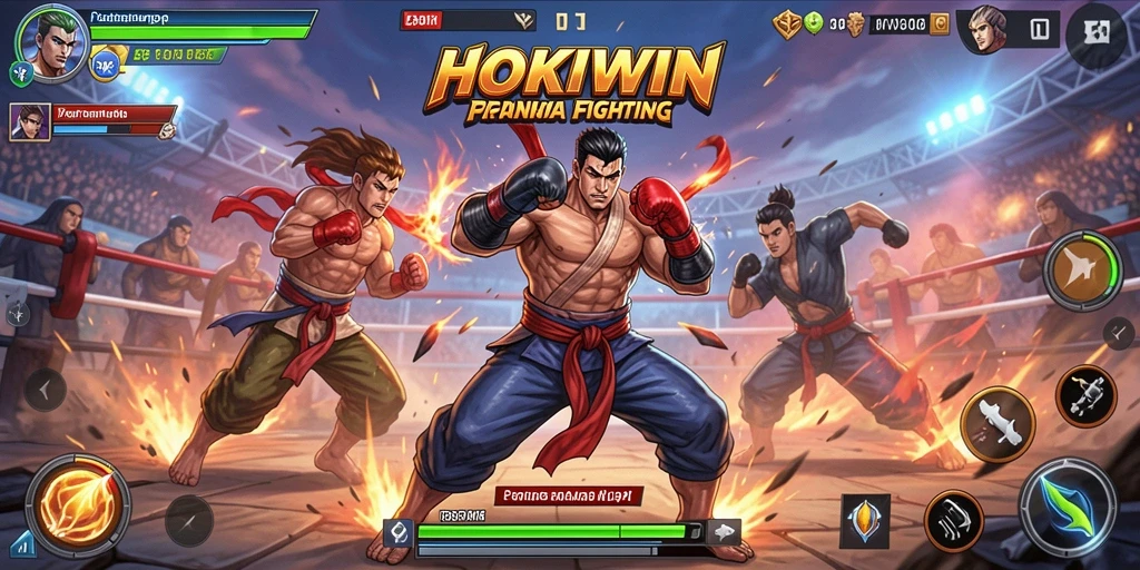 Tampilan gameplay HOKIWIN yang mendebarkan dan penuh aksi.