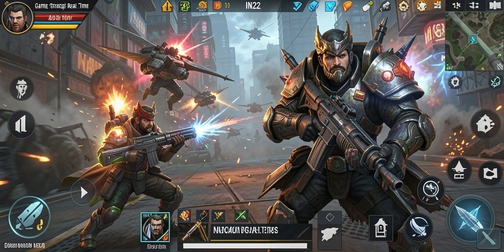 Tampilan gameplay dinamis dari IN22 yang menarik.