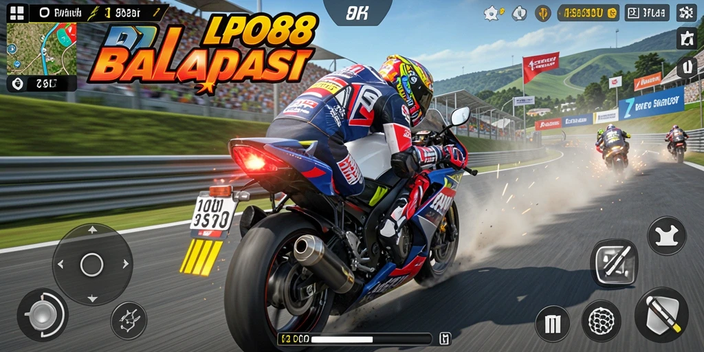 Tampilan menegangkan saat balapan motor di LPO88.