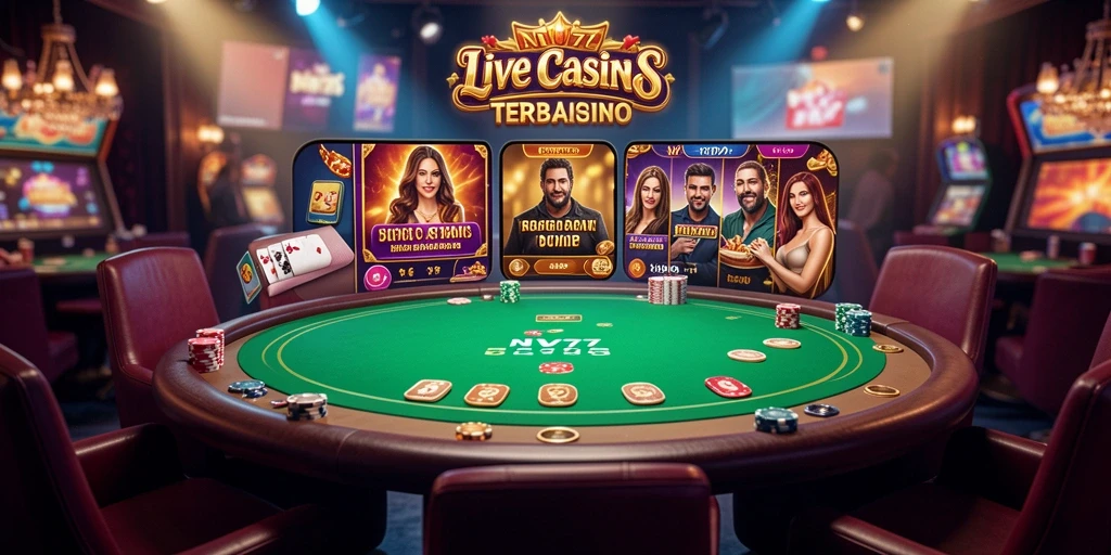Tampilan langsung gameplay NV77 dengan dealer profesional dan suasana kasino.