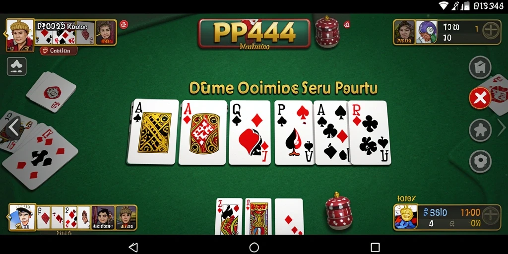 Screenshot gameplay PP444 menampilkan aksi seru permainan Domino.