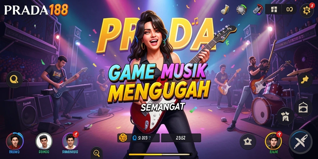 Tampilan gameplay <strong>PRADA188</strong> yang seru dengan berbagai pilihan lagu.