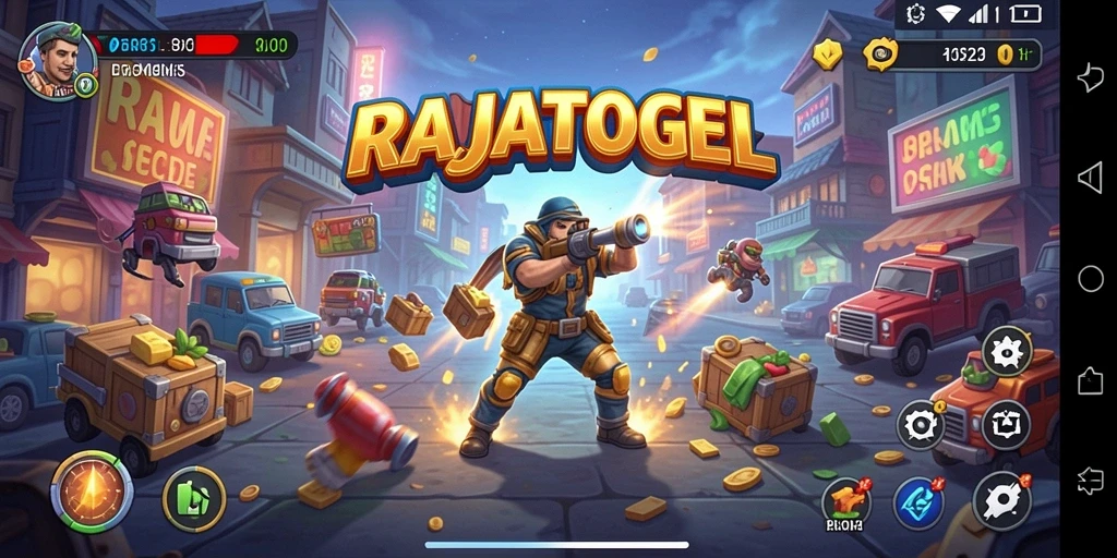 Screenshot utama RAJATOGEL saat gameplay arcade yang seru.