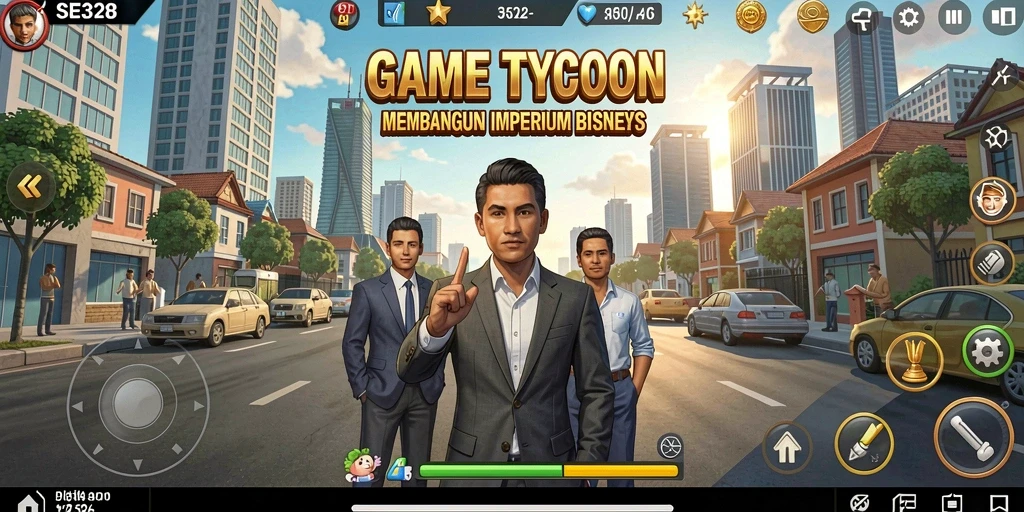 Tangkapan layar gameplay SE328 yang menampilkan pengelolaan bisnis yang menarik.