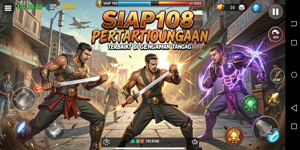 Tangkapan layar SIAP108 menunjukkan pertarungan epik antar karakter.