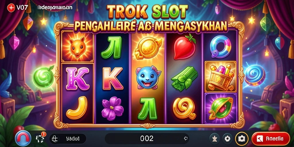 Tangkapan layar gameplay V07 menampilkan momen mendebarkan saat bermain slot.