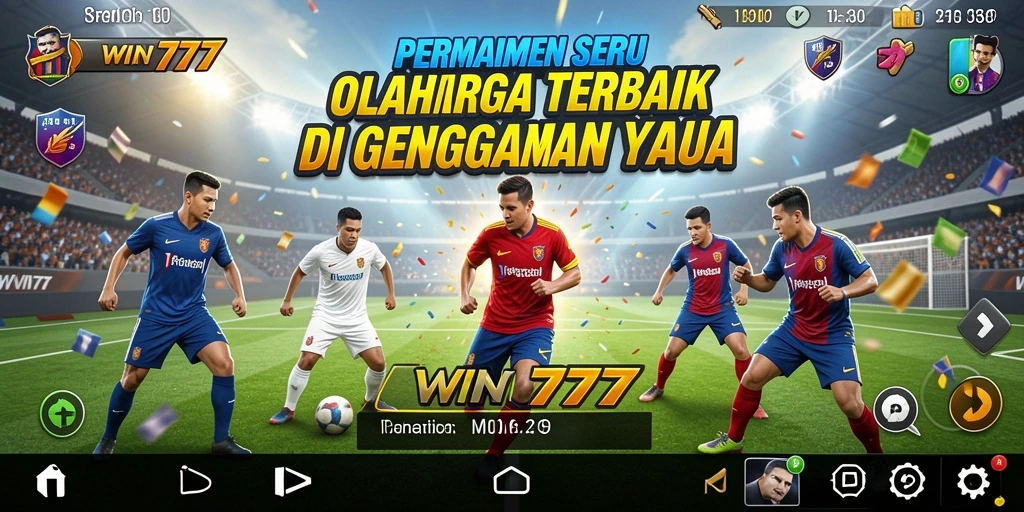 Screenshot gameplay WIN777 menampilkan aksi seru dalam pertandingan olahraga.