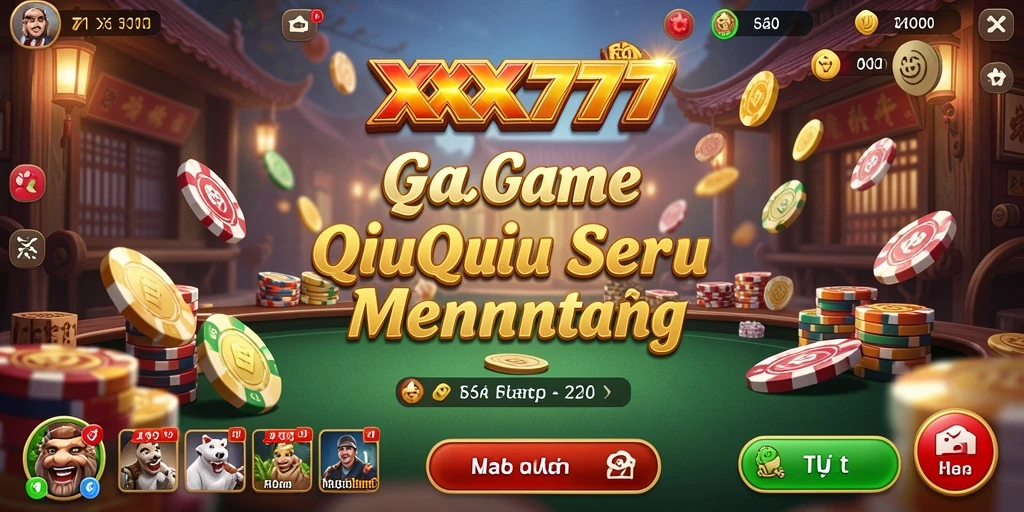 Tampilan gameplay QiuQiu yang menarik di XXX777.